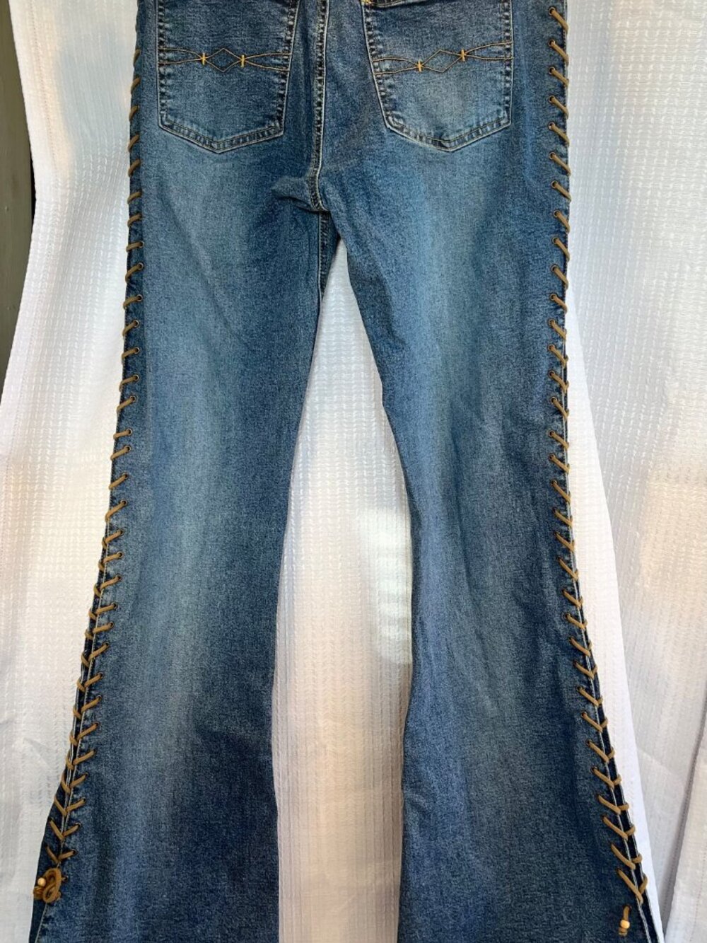 RARE Vintage Y2K Mudd Yo! Side Lace-Up Jeans size 9